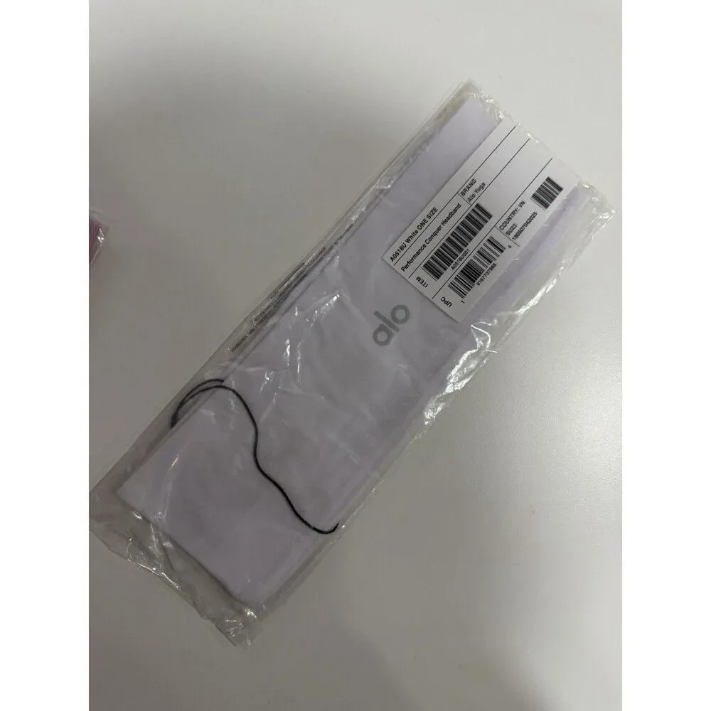 Alo Yoga Performance Conquer Headband White NEW